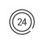 24 Hours Icon, 24 hours,time