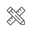 Ruler and Pencil Icon, design,ruler