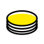 Coin Click Icon, coin,stack,finance