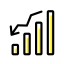 Value Drop Click Icon, value drop,graph,finance