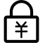 Yen Lock Icon, finance,lock,yen
