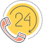 24 Hour Service Icon, 24 hour service,phone,service