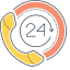 24H Support Icon, 24h support,phone,support