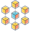 Blockchain Icon, blockchain,cubes,technology