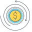 Chargeback Icon, arrows,chargeback,dollar