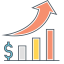 Growth 2 Icon, bar graph,dollar,growth