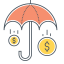 Insurance Icon, dollar,insurance,umbrella