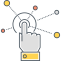 Interaction Icon, dots,hand,interaction