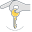 Leasing Icon, hand,key,leasing