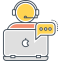 Live Chat Icon, live chat,laptop,support