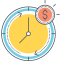 Management Icon, clock,management,red dot