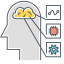 Neural Interface Icon, AI,brain,neural interface