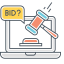 Online Auction Icon, auction,bid,online