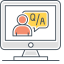 Online Question Icon, computer,online question,query
