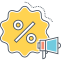 Promotion Icon, megaphone,percent,promotion