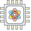 Quantum Computing Icon, chip,computing,quantum computing