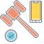 Regtech Icon, gavel,phone,regtech
