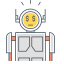 Robo Advisor Icon, dollar,robo advisor,robot