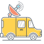 Satellite Truck Icon, broadcasting,satellite truck,truck