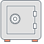 Save Box Icon, handle,lock,save box