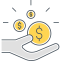 Savings Icon, dollar,hand,savings