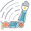 Sensorimotor Skills Icon, hand,motor skills,sensorimotor skills