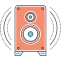 Speaker Icon, audio,sound waves,speaker
