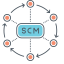 Supply Chain Management Icon, chain,management,supply