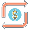 Transfer Icon, arrows,dollar,transfer