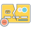 Underbanked Icon, bank,red dot,underbanked