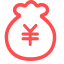 Money Bag (Red) Icon, bag,money,yen