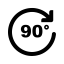 Rotate Right 90° Icon, 90°,right,rotate