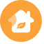 Orange Home Icon, orange home,house