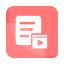 Teaching Video and News Video Shooting and Production Application Form Icon, shooting production,video