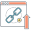 Backlinks Building Icon, backlinks,SEO