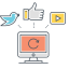 Online Presence Icon, online presence,social