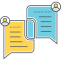 Social Engagement Icon with Chat Bubbles Icon, chat bubbles,social engagement