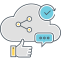 Social Media Cloud Icon, cloud,social media