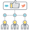 Social Media Collaboration Icon, collaboration,social media
