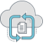 Synchronizing Icon, cloud,synchronizing