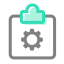 Management Gear Icon, management,settings,gear