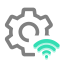 Network Configuration Icon, network configuration,gears,Wi - Fi