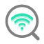 Network Detection Icon, network detection,Wi - Fi,magnifying glass