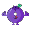Blueberry Cartoon Character Icon, blueberry,cartoon,purple