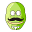 Broad Bean Cartoon Character Icon, broad bean,cartoon,green