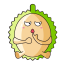 Durian Cartoon Character Icon, cartoon,durian,yellow