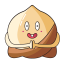 Macadamia Nut Cartoon Character Icon, beige,cartoon,macadamia nut