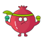 Pomegranate Cartoon Character Icon, cartoon,pomegranate,red