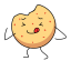 Cartoon Cranberry Cookie Icon, cookie,cranberry,snack