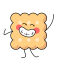 Cartoon Crispy Cracker Icon, cracker,snack,cartoon